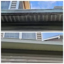 Pressure Washing Gutter BRightening 3